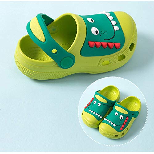 Zuecos Niña Chanclas de Playa Unisex Niños Sandalias Zapatillas de Estar Zapatos de Agua Zapatos de Piscina A-Verde 27.5-28EU=Fabricante : 180