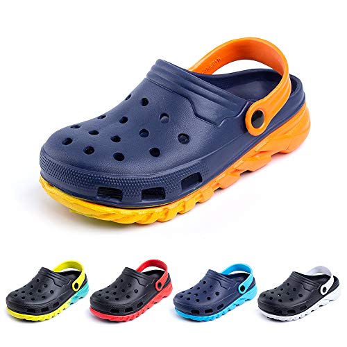 Zuecos Niño Playa Piscina Sandalias Niña Goma Zapatillas Casa Verano Zapatos Mules Jardin Clogs Plástico Ducha Cerrados G Naranja 34 EU