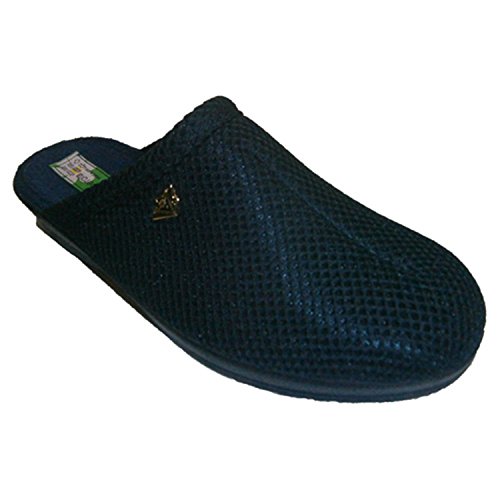 Zuecos Rejilla Forro de Toalla de algodón Alberola en Azul Marino Talla 35