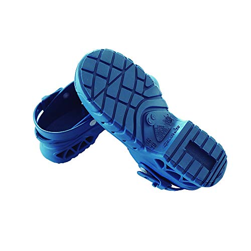 Zuecos Sanitarios de Trabajo RIBE • Zuecos Mujer y Hombre con Suela de Goma Antideslizante • Zapatos para Enfermería Y Hostelería • Talla 46 • Color Azul