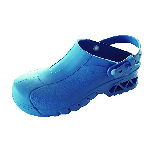 Zuecos Sanitarios de Trabajo RIBE • Zuecos Mujer y Hombre con Suela de Goma Antideslizante • Zapatos para Enfermería Y Hostelería • Talla 46 • Color Azul