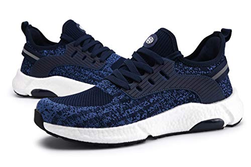 ZUSERIS Unisex Zapatillas para Correr Deportivo Calzados para Correr en Asfalto para Hombre Mujer Outdoor Sneaker Running Casual Azul Oscuro 44EU