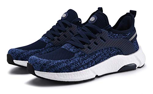 ZUSERIS Unisex Zapatillas para Correr Deportivo Calzados para Correr en Asfalto para Hombre Mujer Outdoor Sneaker Running Casual Azul Oscuro 44EU