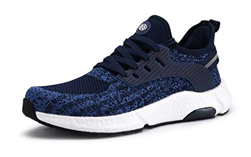ZUSERIS Unisex Zapatillas para Correr Deportivo Calzados para Correr en Asfalto para Hombre Mujer Outdoor Sneaker Running Casual Azul Oscuro 44EU