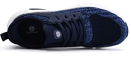 ZUSERIS Unisex Zapatillas para Correr Deportivo Calzados para Correr en Asfalto para Hombre Mujer Outdoor Sneaker Running Casual Azul Oscuro 44EU