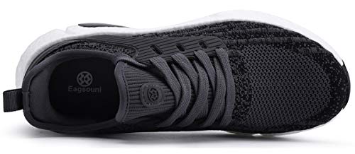 ZUSERIS Unisex Zapatillas para Correr Deportivo Calzados para Correr en Asfalto para Hombre Mujer Outdoor Sneaker Running Casual Gris Oscuro 40EU