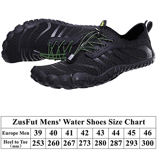 ZusFut Escarpines Hombres Barefoot Respirable Antideslizante Zapatos de Agua Hombre Escarpines Agua De Playa Rio Pesca Buceo Surf