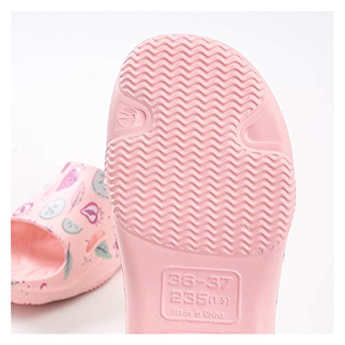 ZZNVS Sandalias de Playa Encantador patrón Estilo Casual Impermeable Transpirable Impermeable aplauso Chanclas Zapatos para niña Zapatillas eva Suave Abajo. (Color : Pink, Shoe Size : 6.5)