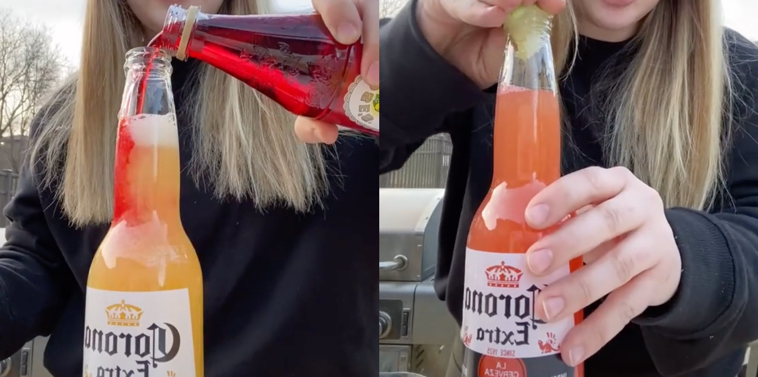 Esta tendencia de TikTok convierte una botella de Corona en un bonito cóctel