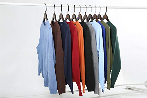 0002 Voray Ga Jersey Básico de Punto Cuello Redondo (Marrón, XXXL