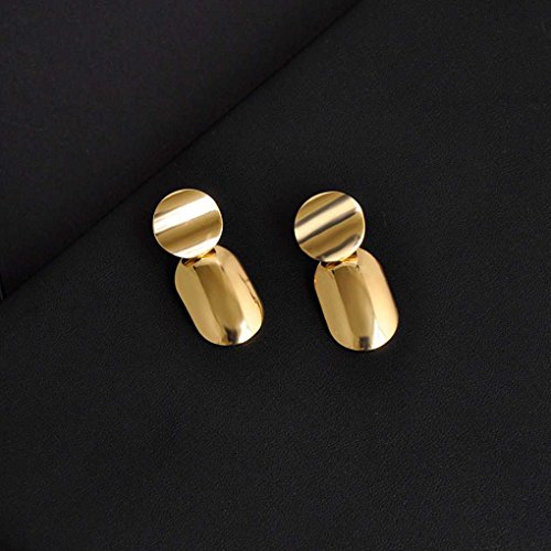 1 Par Mujeres Simples Redondos aretes Redondos Simples Pendientes Elipse aleación de la Muchacha del oído exagerada Espárragos étnicas Venta on-Line de Bohemia de la Vendimia