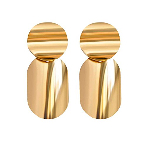 1 Par Mujeres Simples Redondos aretes Redondos Simples Pendientes Elipse aleación de la Muchacha del oído exagerada Espárragos étnicas Venta on-Line de Bohemia de la Vendimia