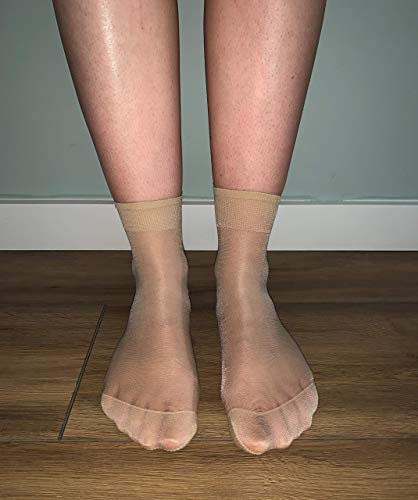 10 Pares Calcetines medias cortas, medias cortas para mujer transpirables… (Beige)