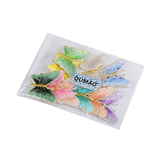 10 pcs Parches Bordados de Mariposa Termoadhesivos Parches Apliques para Ropa Decoración Chaquetas Vestidos Cazadoras Vaqueros