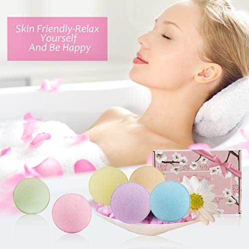 12 Piezas Bombas de Baño, Guiseapue Sales de Baño con Aceites Esenciales, Bomba de Baño Spa Baño de Burbujas,Regalo de cumpleaños y Navidad para mujeres, niñas, niños,día de la madre regalo