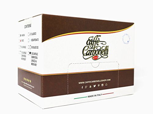 120 Cápsulas compatibles Lavazza a modo mio - Caffè Carbonelli descafeinado - espresso napolitano
