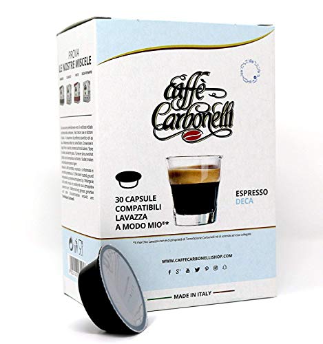 120 Cápsulas compatibles Lavazza a modo mio - Caffè Carbonelli descafeinado - espresso napolitano