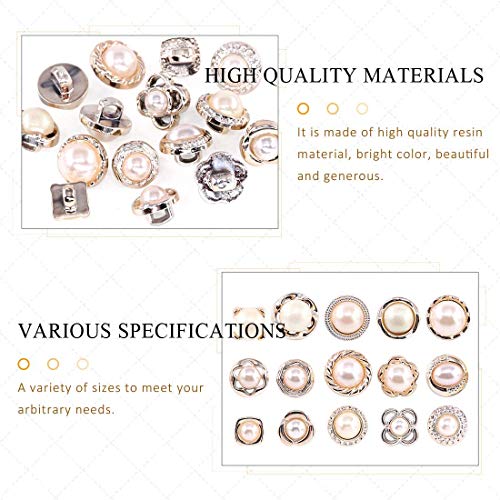 150 Botones de Perlas de Imitación de 15 Estilos, Botón de Costura de Perlas Vintage de 8-10 mm Para Manualidades, Ropa, Trajes Y abrigos, Vestidos de Novia y Proyectos de Bricolaje.