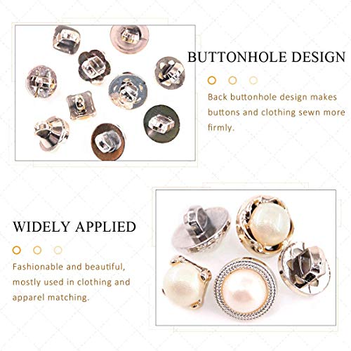 150 Botones de Perlas de Imitación de 15 Estilos, Botón de Costura de Perlas Vintage de 8-10 mm Para Manualidades, Ropa, Trajes Y abrigos, Vestidos de Novia y Proyectos de Bricolaje.