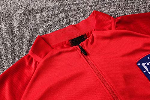 18-19 Atlético de Madrid Manga Larga, Traje de Entrenamiento, Traje de fútbol Informal, Traje, Ropa Deportiva Casual para Hombres en Photo Color_S