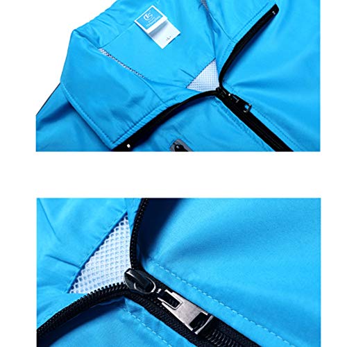 1919 GLJJQMY Chaleco Reflectante con Bolsillo, Cremallera, señoras Masculinas Que Ejecutan Ciclismo en Motocicleta con Alta Visibilidad Chalecos Reflectantes (Color : Yellow)