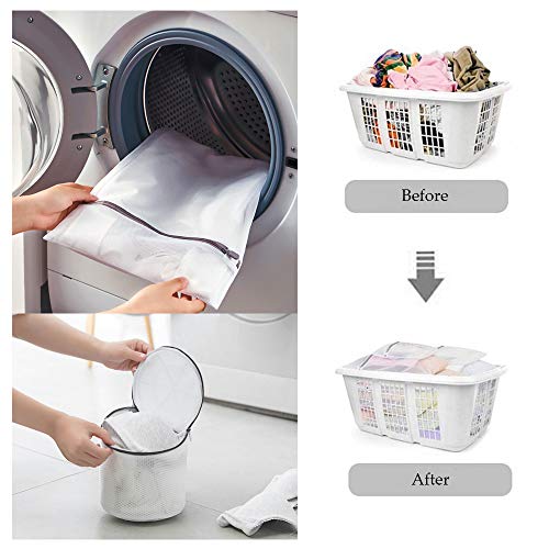 2 PACK Bolsa Lavadora Malla, TAOPE 40 * 50cm Bolsa de Lavandería Cremallera Reutilizar Durable, Bolsas de Viaje, Bolsas para Colada Para Ropas Delicadas, Abrigo, Vestido, Prendas de Cama