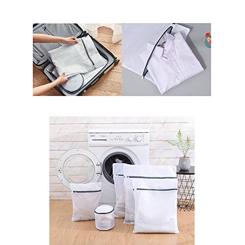 2 PACK Bolsa Lavadora Malla, TAOPE 40 * 50cm Bolsa de Lavandería Cremallera Reutilizar Durable, Bolsas de Viaje, Bolsas para Colada Para Ropas Delicadas, Abrigo, Vestido, Prendas de Cama