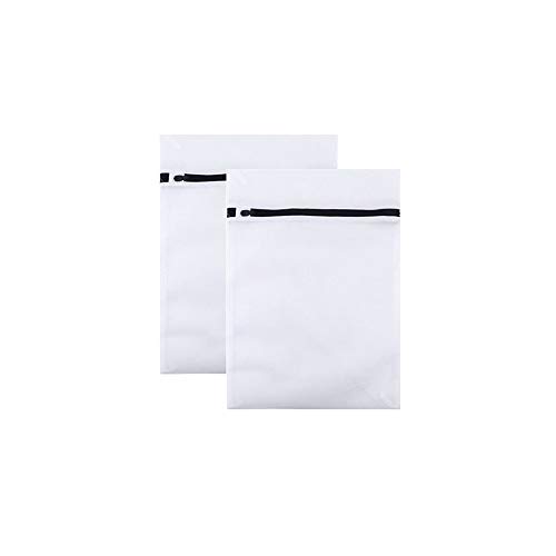 2 PACK Bolsa Lavadora Malla, TAOPE 40 * 50cm Bolsa de Lavandería Cremallera Reutilizar Durable, Bolsas de Viaje, Bolsas para Colada Para Ropas Delicadas, Abrigo, Vestido, Prendas de Cama
