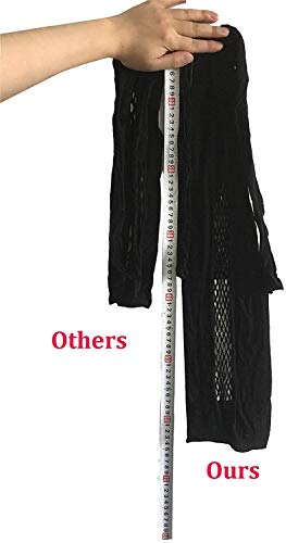 2 Pack Talla Extra Mujer Talla Extra Lencería Ropa Vestidos de camisón de Encaje de Manga Larga Bare Inferior (Negro+Rojo)