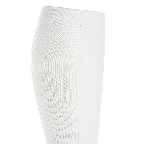 2 Pares Calcetines/Medias de Compresión para Hombres y Mujeres, Running, Deporte, Correr, Senderismo, Volar, Viajar, Varicosas, Embarazo y Médicos (EU 43-46, Nero+Blanco - 2 Pares)
