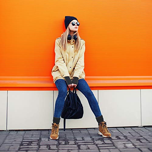 2 Pares Guantes Largos sin Dedos de Punto JOOPOM 2 Pares Calentadores de Piernas para Mujer Calcetines de Botas Mitones de Brazos Invierno para Esquí Senderismo Escalada Viaje