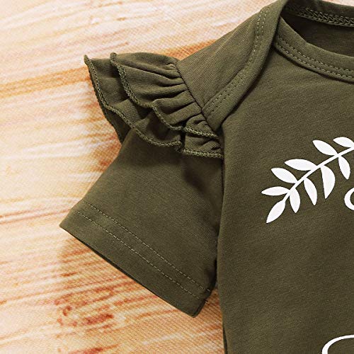 2 piezas de ropa para bebés y niños pequeños y niñas, camiseta de camuflaje, pantalones y suelos. D#3 12-18 Meses