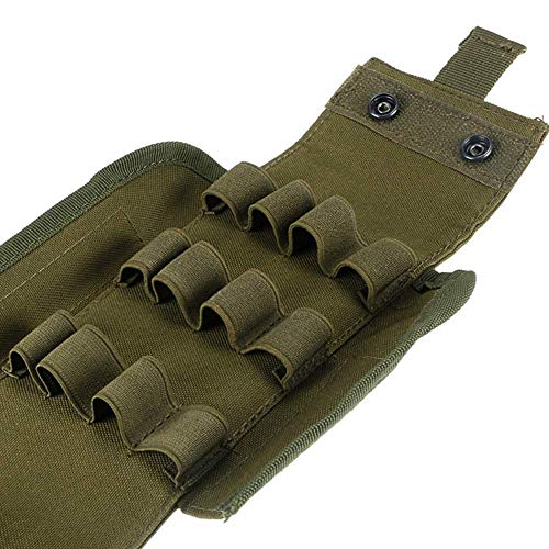 2 unidades Molle 25 rondas para escopeta plegable para revistas, escopeta de carga (verde)