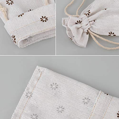 20 piezas Bolsas de Arpillera con cordón 12 x 9 cm Bolsas de Yute para Regalos Boda Favor Bolsa de Joyería