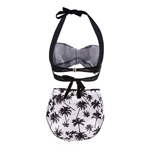 2021 Nuevo Mujer Trajes de Baño Sexy Bikini Mujer Dos Piezas Moda Ropa de Playa Push up Conjunto de Bikinis Color sólido Cuello Halter Bikini Retro Tankinis Beachwear Cintura Alta Bañador