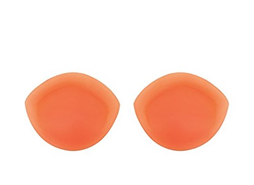 260 g/par – Almohadillas ovaladas de silicona para el pecho de pollo, para sujetadores, trajes de baño, bikini, bandeau bikinis – para copa A, B, C y D – Beige y color transparente beige Talla única