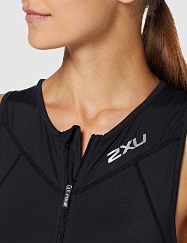 2XU UK Traje Triatlón Activo para Mujer WT5546d Tri Traje, Negro/Negro, L