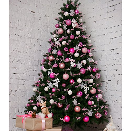 3 Metros de Copo de Nieve Decoraciones Colgantes para Fiesta de Navidad Año Nuevo Decoración Blanca, 36 Piezas