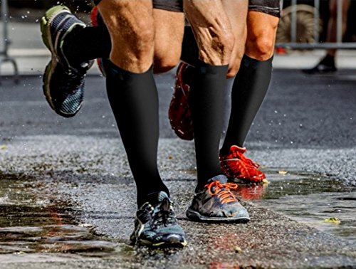3 Par Medias de Compresión Calcetines de Compresión para Hombres y Mujeres Varices Running Recuperación Muscular Reduce Fatiga Mejorar circulación Sanguínea