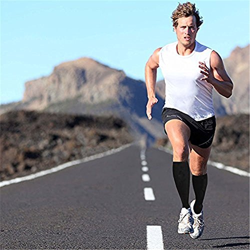 3 Par Medias de Compresión Calcetines de Compresión para Hombres y Mujeres Varices Running Recuperación Muscular Reduce Fatiga Mejorar circulación Sanguínea
