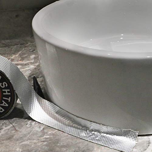 300 mm (ancho) x 5 m (largo) cinta adhesiva de butilo, cinta de sellado autoadhesiva gruesa para sellar y fijar en la piscina, tubo, techo, caravana, baño