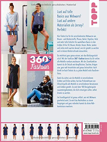 360° Fashion Basics aus Webware nähen: Innovation: Rundumansicht und Zoomfunktion online