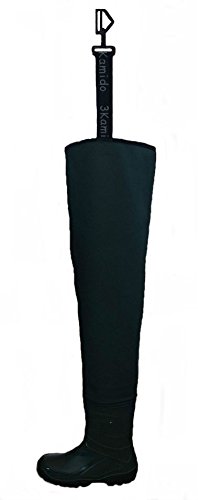 3Kamido® Vadeadores, Botas Pescadores de Muslo, Waders, Juveniles Vadeador para jóvenes, con Bolsa de Transporte, 36, 37, 38, 39 EU, para Adolescentes (Verde, 37 EU)