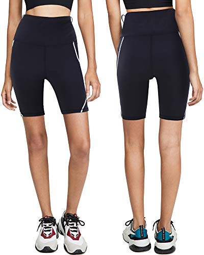 3W GRT Pantalones Corto Mujer Leggins de Yoga para Mujer Mallas Cortas de Deporte de Mujer Pantalón Corto Deportivo para Mujer Cintura Alta Ciclismo Correr Bolsillos Laterales Reflectantes (Negro, M)