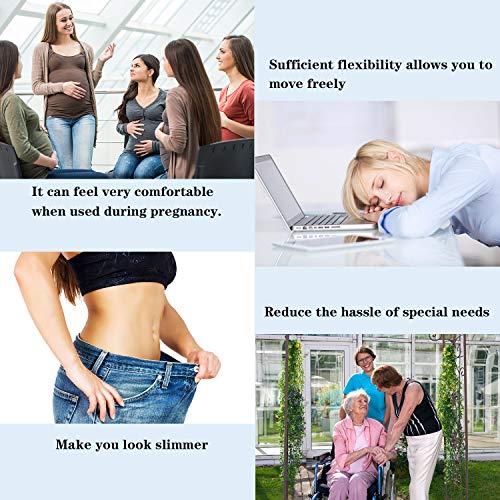 4 Piezas de Cinturón Elástico sin Hebilla Cinturón Invisible de Unisex para Pantalones Vaqueros (Dorado)