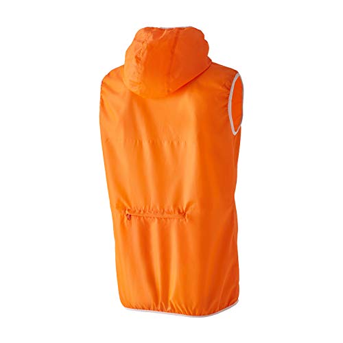 42K Running - Chaleco Técnico Waterproof Vest Naranjaa-Blanco S