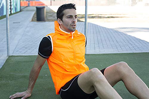 42K Running - Chaleco Técnico Waterproof Vest Naranjaa-Blanco S