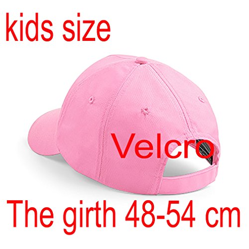 4sold Niños Escuela Bordado Gorra Niños Hat Alphabet A - Z Verde Rosa Claro (A)