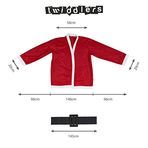 5 Piezas Traje Papá Noel para Adulto| Gorro, Cinturón, Pantalón, Chaqueta, Barba| Cálido y Cómodo de Llevar| Traje Santa Claus de Navidad, Fiesta de Disfraces.