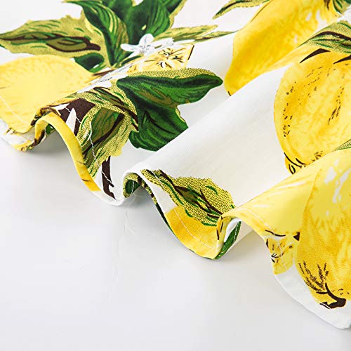 50s Mujeres Verano Peplum Tops Botones Sin Mangas Chaleco Retro Vintage Amarillo BPS02084-1_S